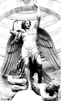 Michael defeating Satan ~ Saint-Michel, Paris, by Birgit Whelan 2